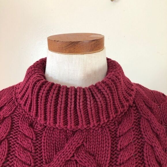 Burberry Brit Maroon Fisherman Cable-knit sweater - Picture 3 of 12